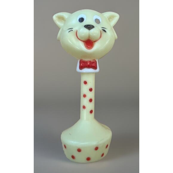VTG Bear Baby Rattle Toy Cat New York Hong Kong Child Play Shake Noise Children - Picture 1 of 5